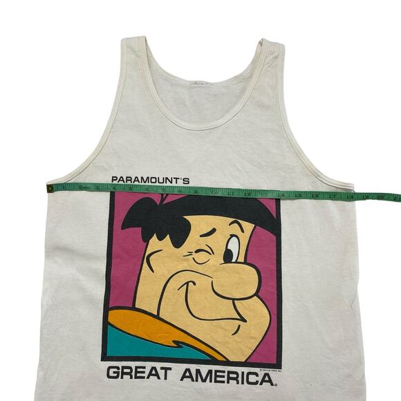 Vintage '93 Paramount Great America Fred Flintstone Tank Top XS/Small Men Unisex - Picture 4 of 6